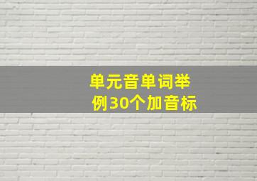 单元音单词举例30个加音标