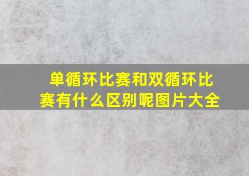 单循环比赛和双循环比赛有什么区别呢图片大全