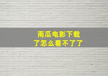 南瓜电影下载了怎么看不了了