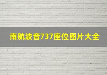 南航波音737座位图片大全