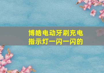 博皓电动牙刷充电指示灯一闪一闪的