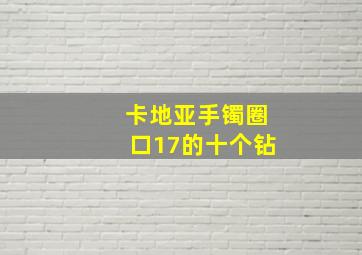 卡地亚手镯圈口17的十个钻