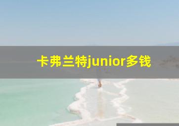 卡弗兰特junior多钱