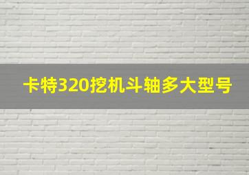 卡特320挖机斗轴多大型号