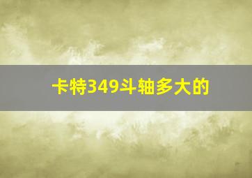 卡特349斗轴多大的