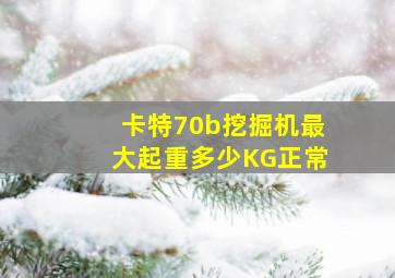 卡特70b挖掘机最大起重多少KG正常