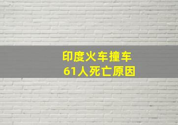 印度火车撞车61人死亡原因