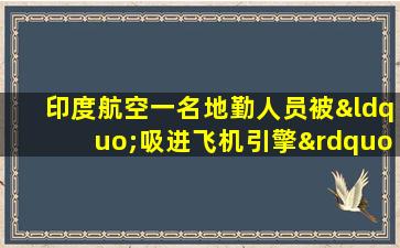 印度航空一名地勤人员被“吸进飞机引擎”惨死