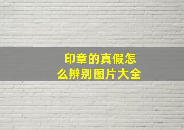 印章的真假怎么辨别图片大全