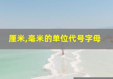 厘米,毫米的单位代号字母