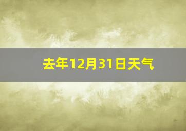 去年12月31日天气