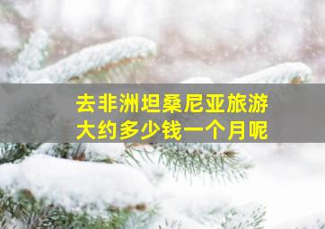 去非洲坦桑尼亚旅游大约多少钱一个月呢