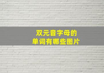 双元音字母的单词有哪些图片