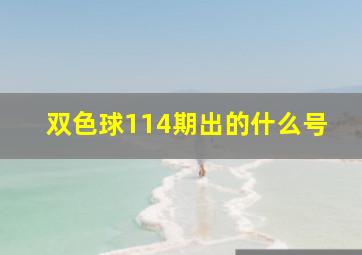 双色球114期出的什么号