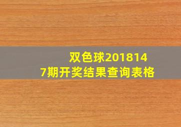 双色球2018147期开奖结果查询表格