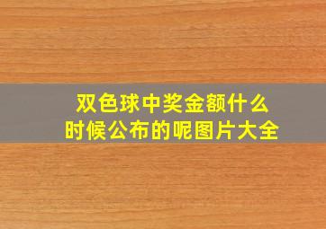 双色球中奖金额什么时候公布的呢图片大全