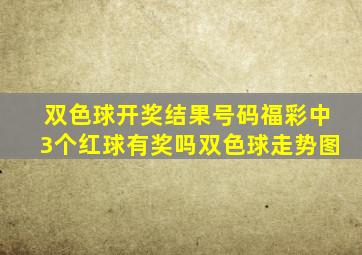 双色球开奖结果号码福彩中3个红球有奖吗双色球走势图