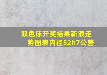 双色球开奖结果新浪走势图表内径52h7公差