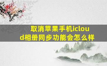 取消苹果手机icloud相册同步功能会怎么样