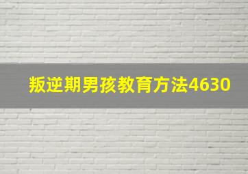 叛逆期男孩教育方法4630