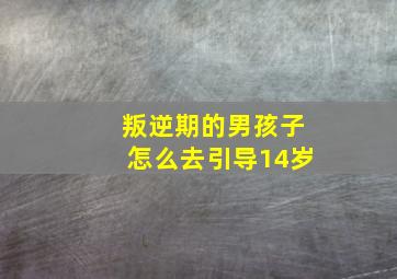 叛逆期的男孩子怎么去引导14岁