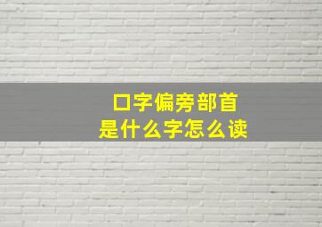 口字偏旁部首是什么字怎么读