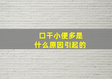 口干小便多是什么原因引起的