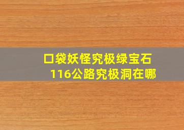 口袋妖怪究极绿宝石116公路究极洞在哪