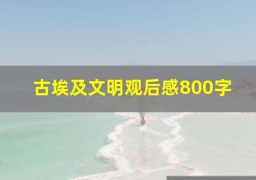 古埃及文明观后感800字