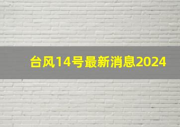 台风14号最新消息2024