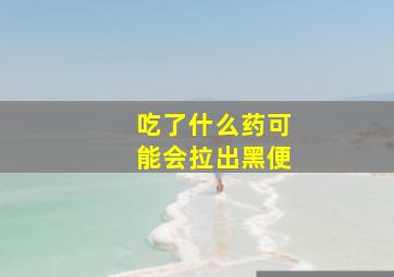 吃了什么药可能会拉出黑便