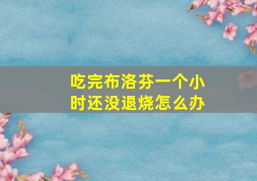 吃完布洛芬一个小时还没退烧怎么办