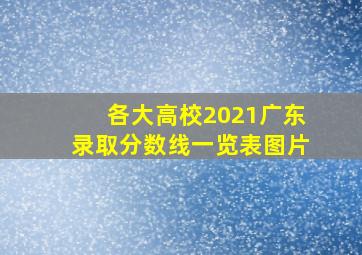 各大高校2021广东录取分数线一览表图片