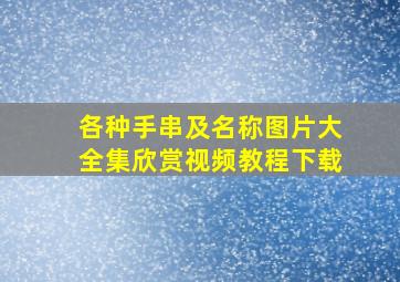 各种手串及名称图片大全集欣赏视频教程下载