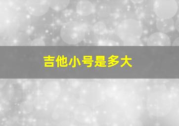 吉他小号是多大