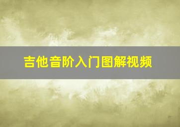 吉他音阶入门图解视频