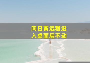 向日葵远程进入桌面后不动