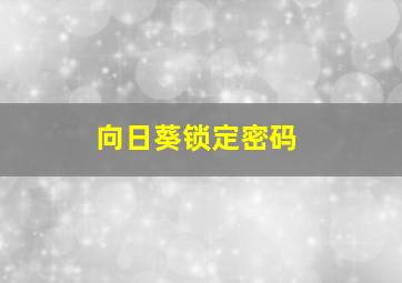 向日葵锁定密码