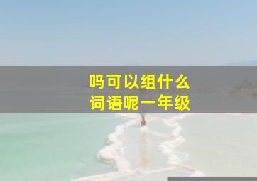 吗可以组什么词语呢一年级