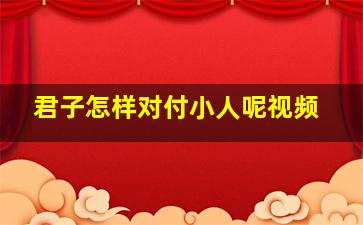 君子怎样对付小人呢视频