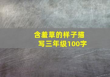 含羞草的样子描写三年级100字