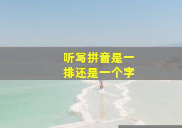 听写拼音是一排还是一个字