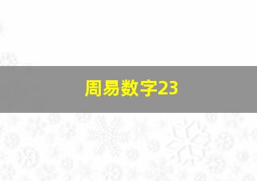 周易数字23