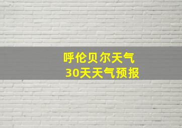 呼伦贝尔天气30天天气预报