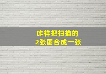 咋样把扫描的2张图合成一张