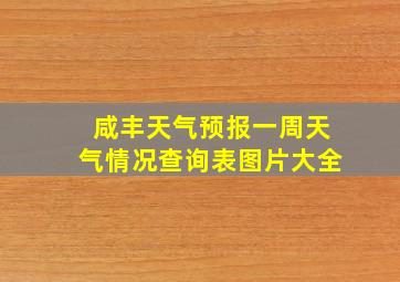 咸丰天气预报一周天气情况查询表图片大全