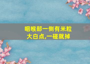 咽喉部一侧有米粒大白点,一碰就掉