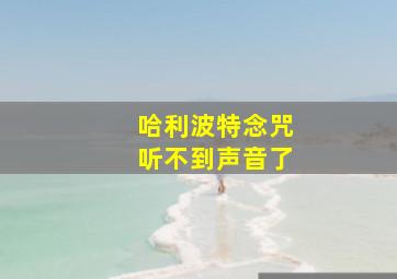 哈利波特念咒听不到声音了