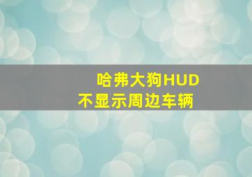 哈弗大狗HUD不显示周边车辆