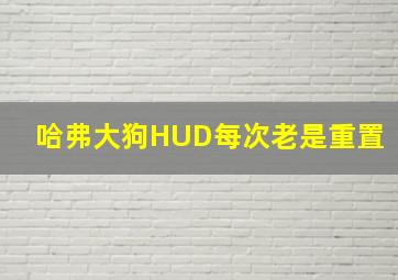 哈弗大狗HUD每次老是重置